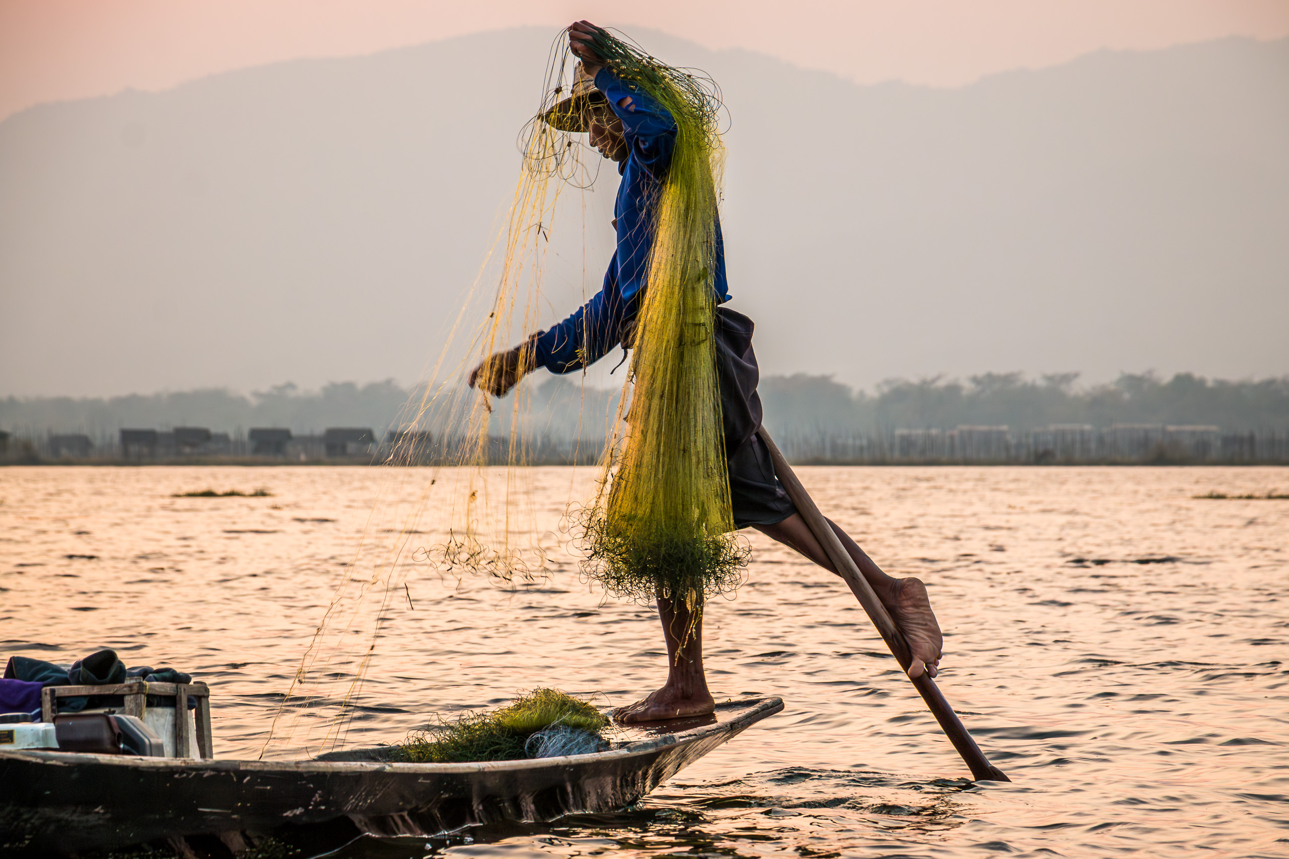Inle Fisherman Wall Art Print