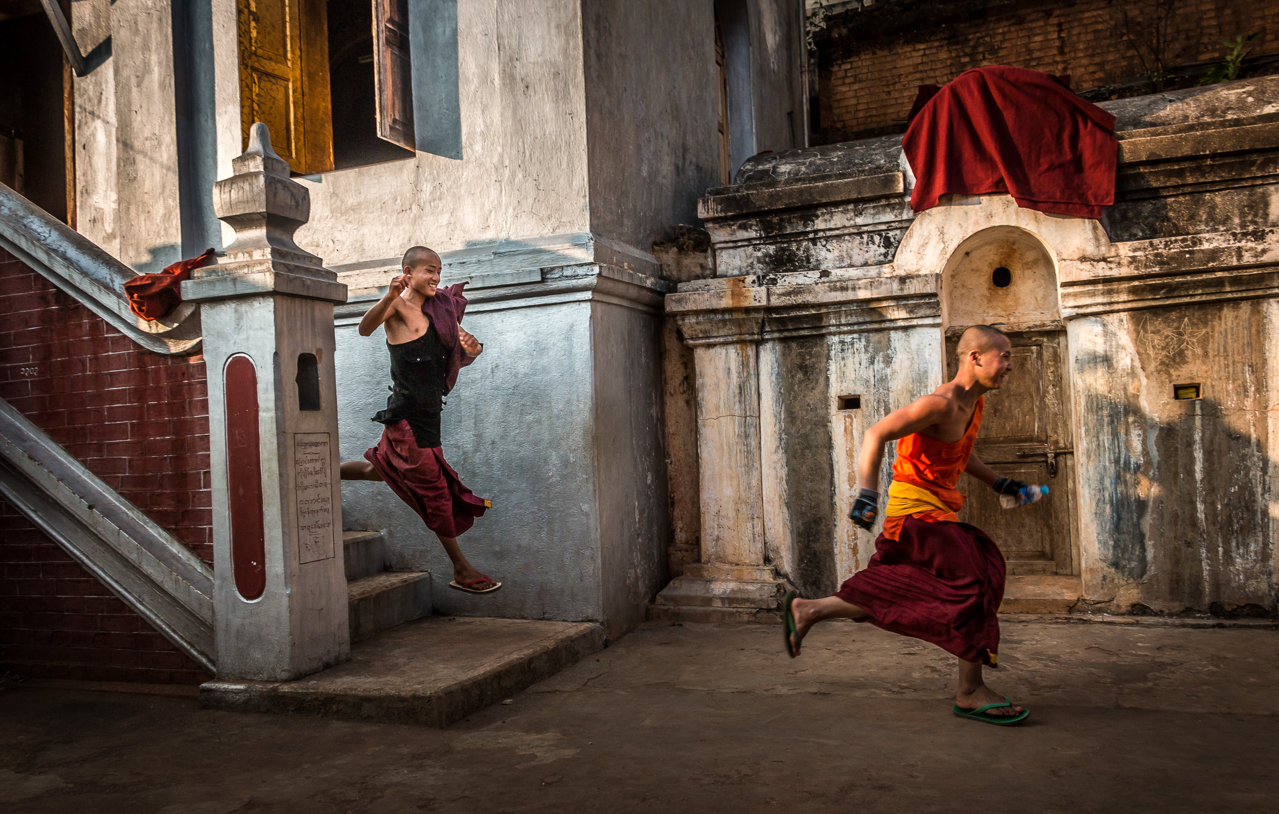 Monks in Motion Photo Print