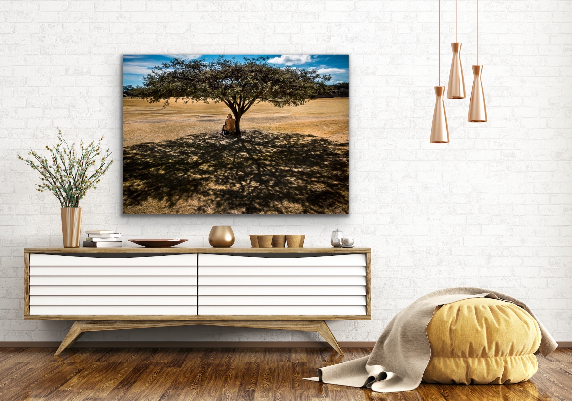 Grateful For Some Shade: Lone Acacia Tree Print