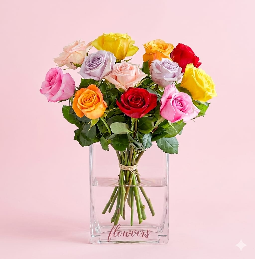 FYF-002 Rainbow Rose Bouquet