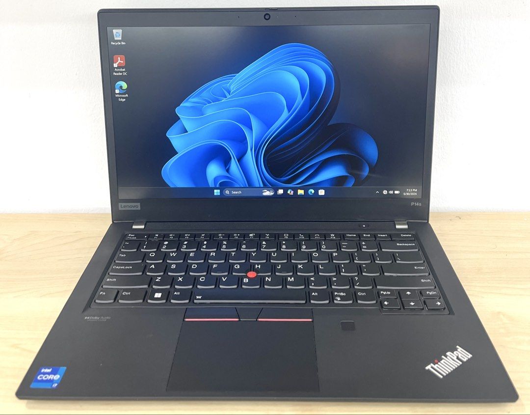 Lenovo Thinkpad P14s Laptop with Nvidia 4GB DDR6 Graphics For Designing/Autocad /video editing/programming use i7-1165G7 @2.8Ghz /16GB RAM/256GB SSD/14 inch FHD/Windows 11 /3Months warranty