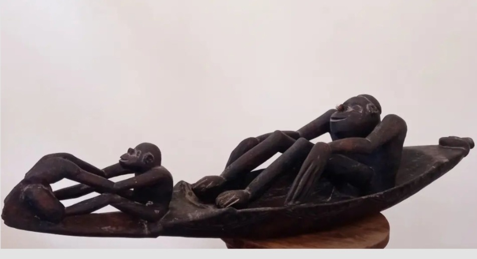 Antique carved wooden figure from Tanimbar