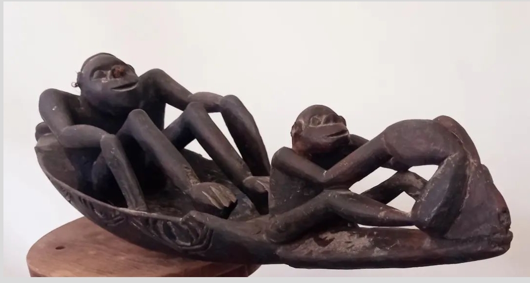 Antique carved wooden figure from Tanimbar
