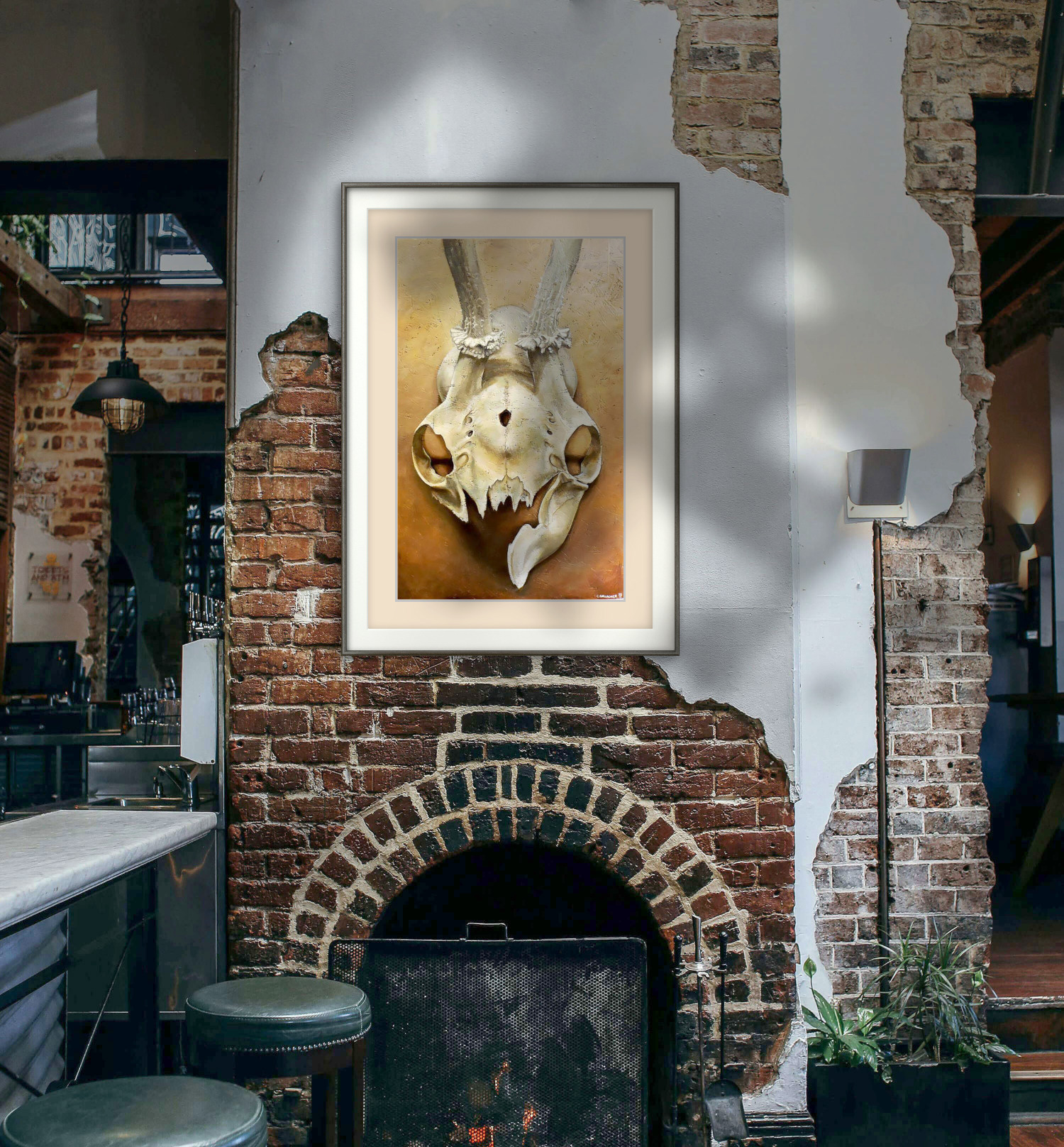'Life Form' - Awe Inspiring Wild Deer Skull Art Print