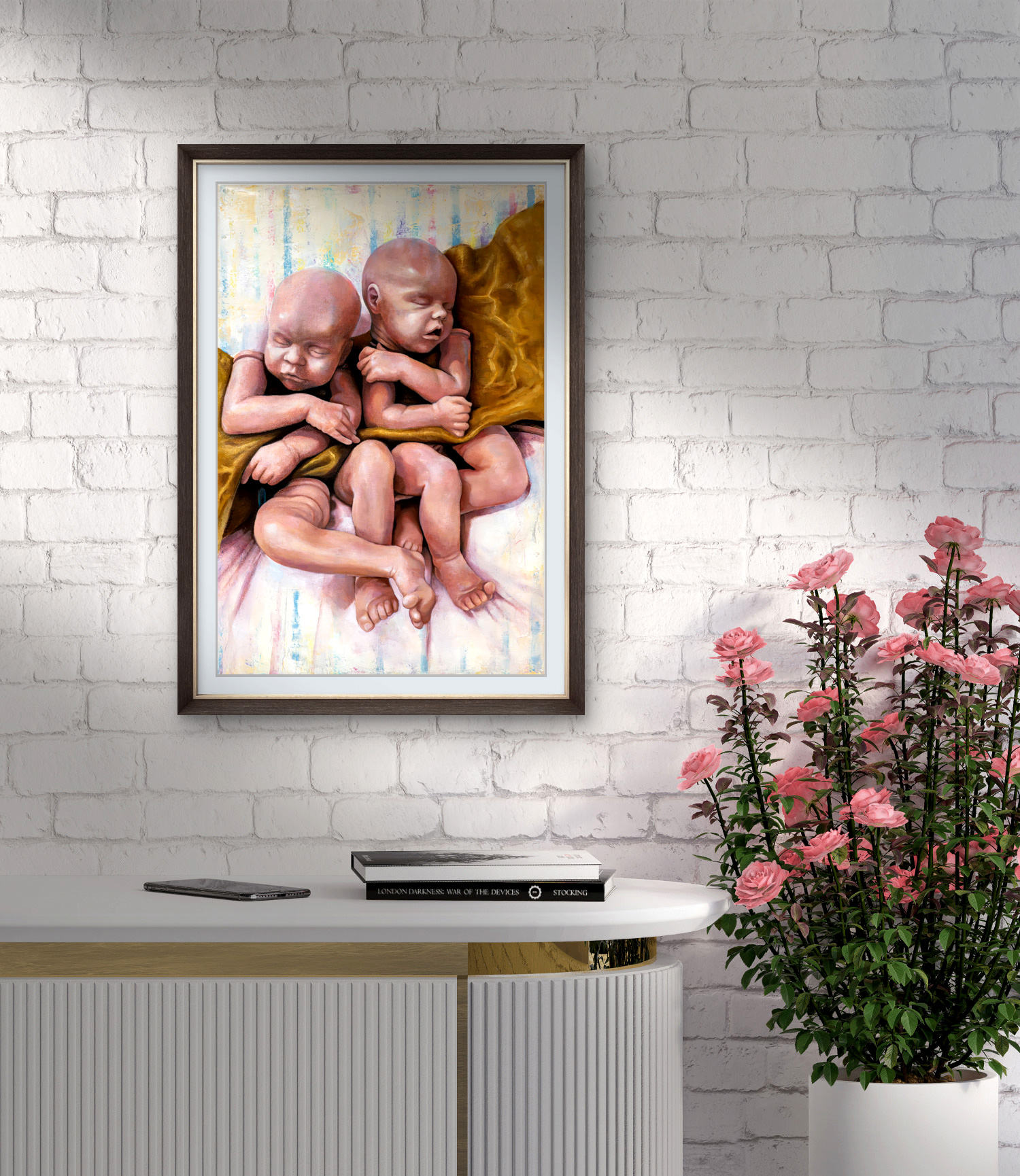 All the best things - Dramatically different Reborn Twins Art Print