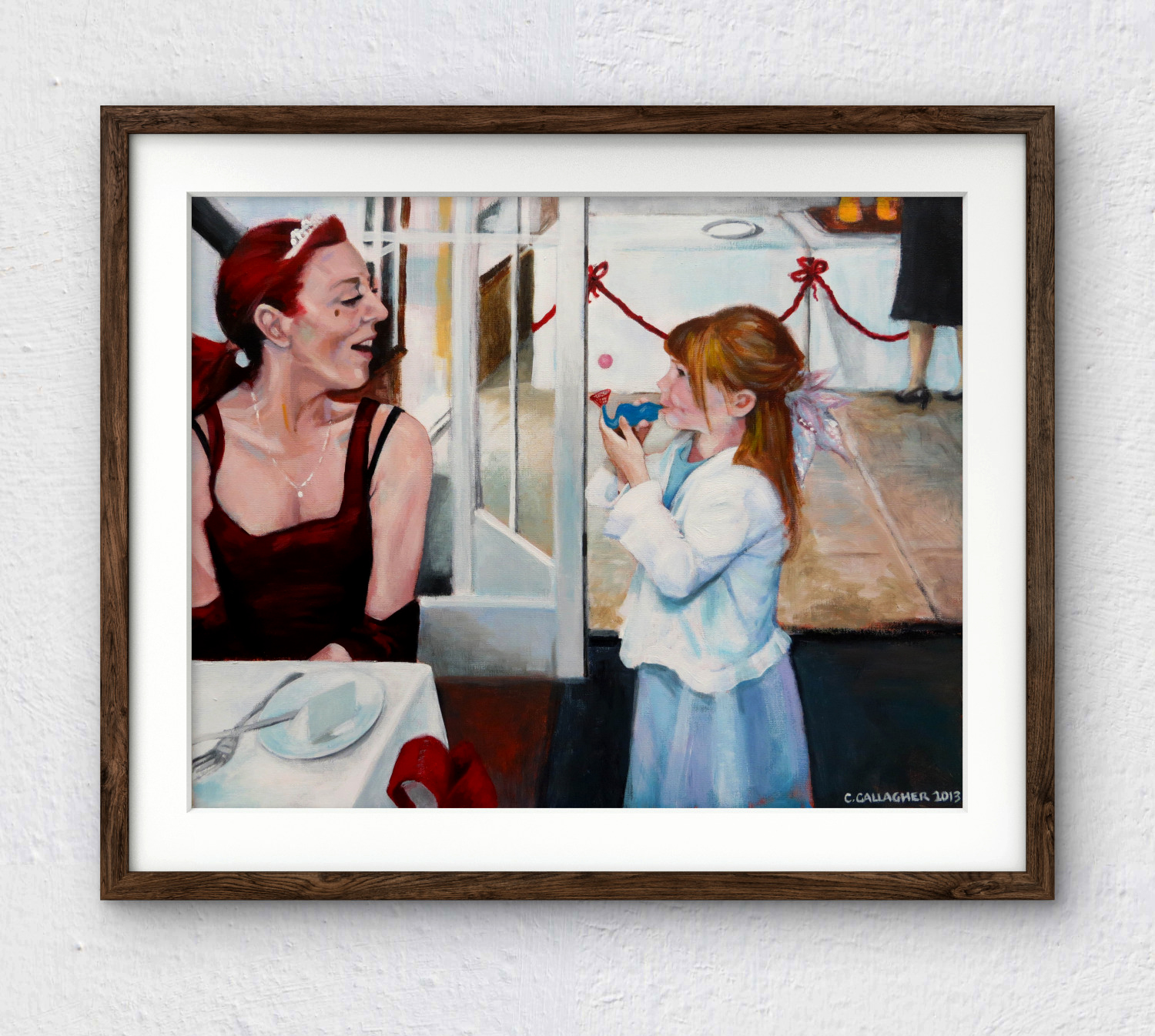 Entertainting the Bridesmaid - Heartwarming Wedding Celebration Art Print