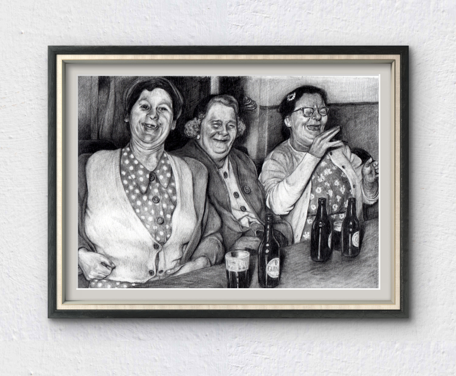 Ladies' Night - Exuberant Laughter 1960s Inspired Pub Bar Art Print