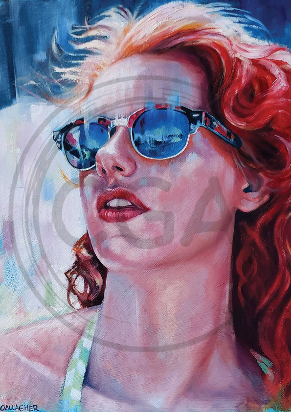 Bright Future in Red - Flame Haired Beauty Art Print