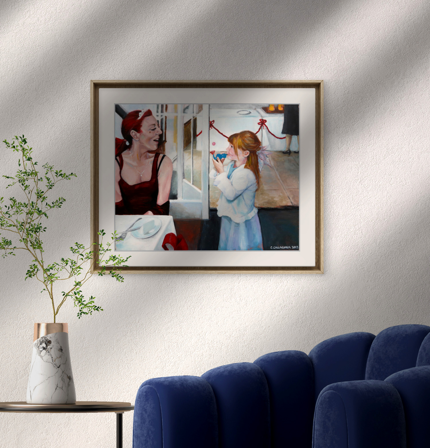 Entertainting the Bridesmaid - Heartwarming Wedding Celebration Art Print