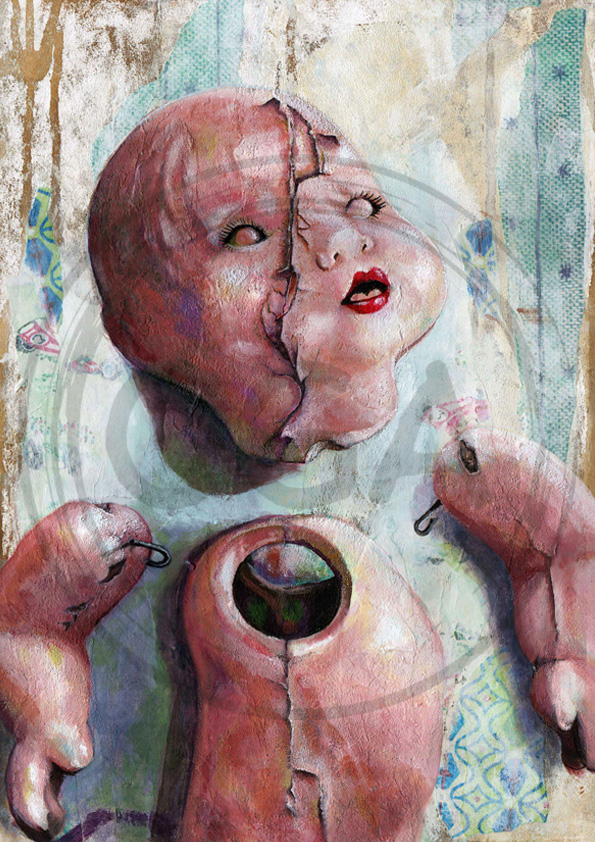 Allostatic Overload - Haunting Broken Doll Art Print