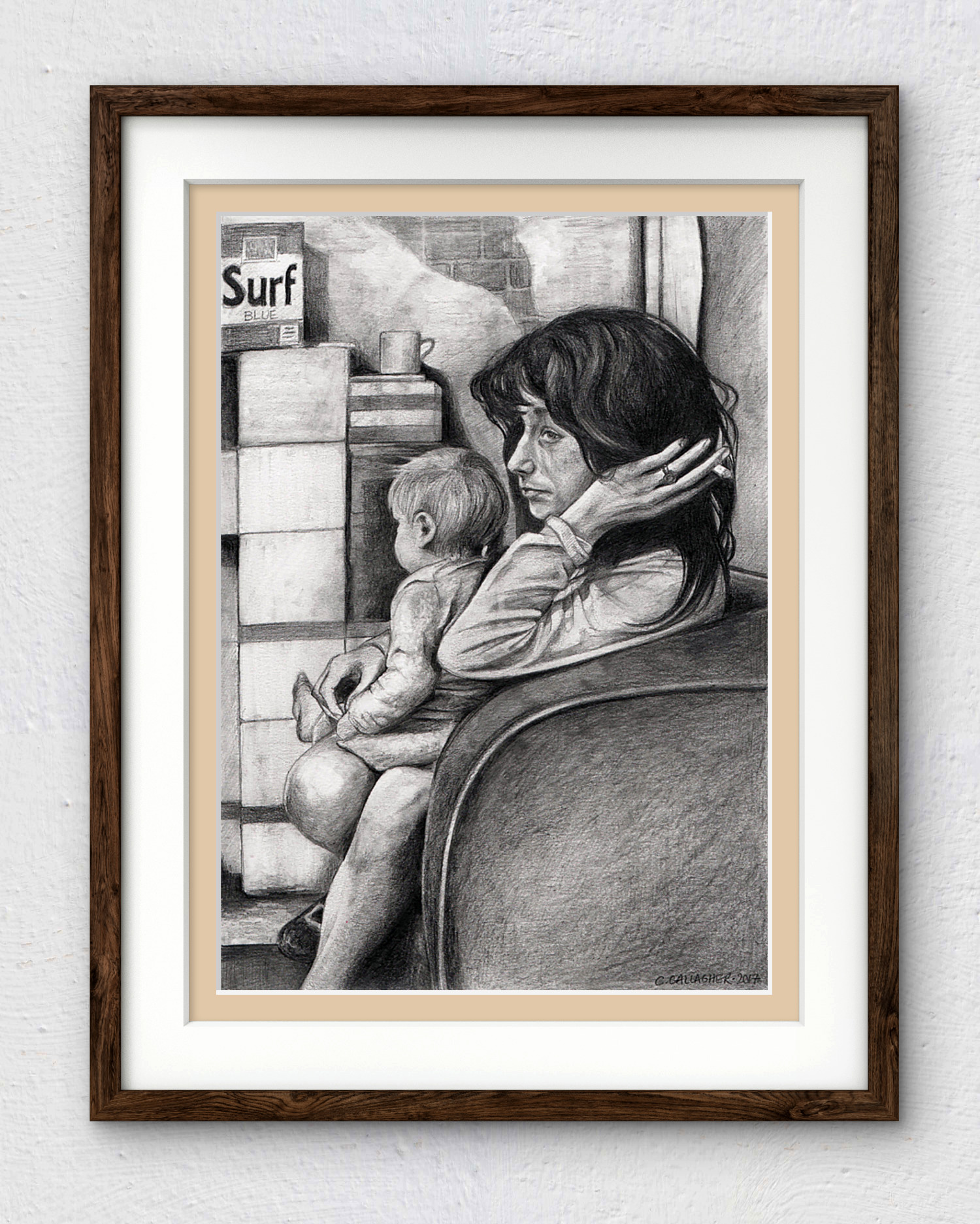 'Everydays a Wash Day' - Emotional 1960s Inspired Mother and Child Art Print