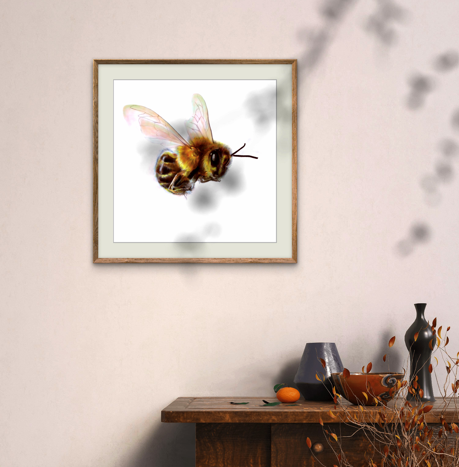 'Let's BEE friends' Super Cute Bee Specimen Art Print