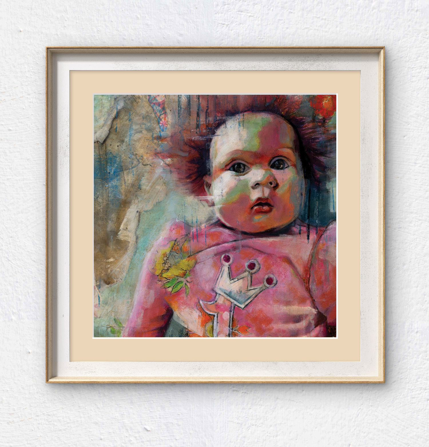 'Figment' (detail) - Haunting and Eerie Imaginary Friend Doll detail Art Print 