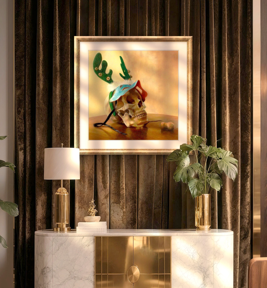 'The Partys Over' - Intriguing & Festive, Macabre Art Print