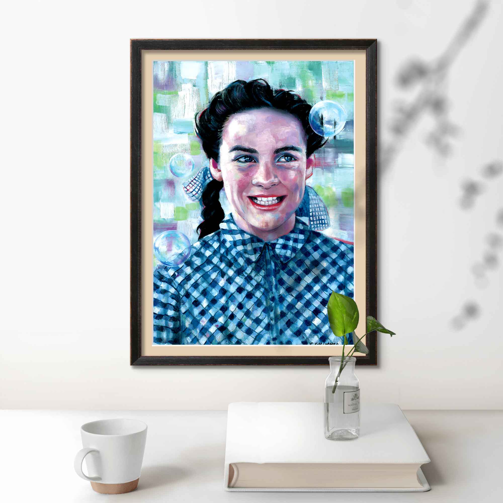 Sundae Girl - Uplifting Smiling Girl Portrait Art Print