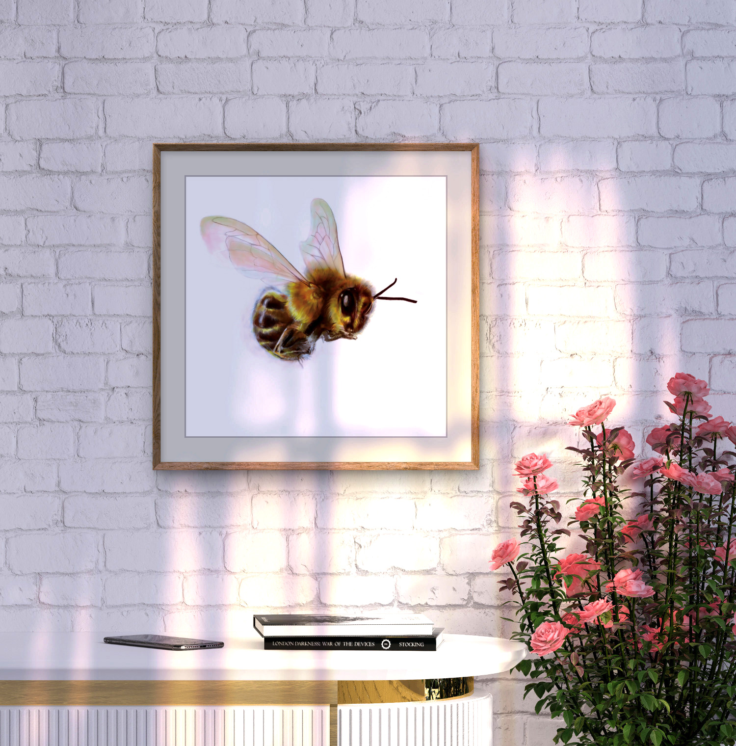 'Let's BEE friends' Super Cute Bee Specimen Art Print