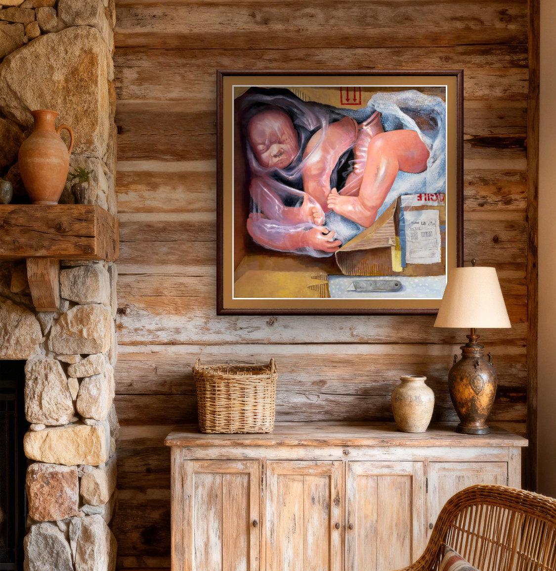 'The Special Delivery' - Unique Reborn Doll Art Print