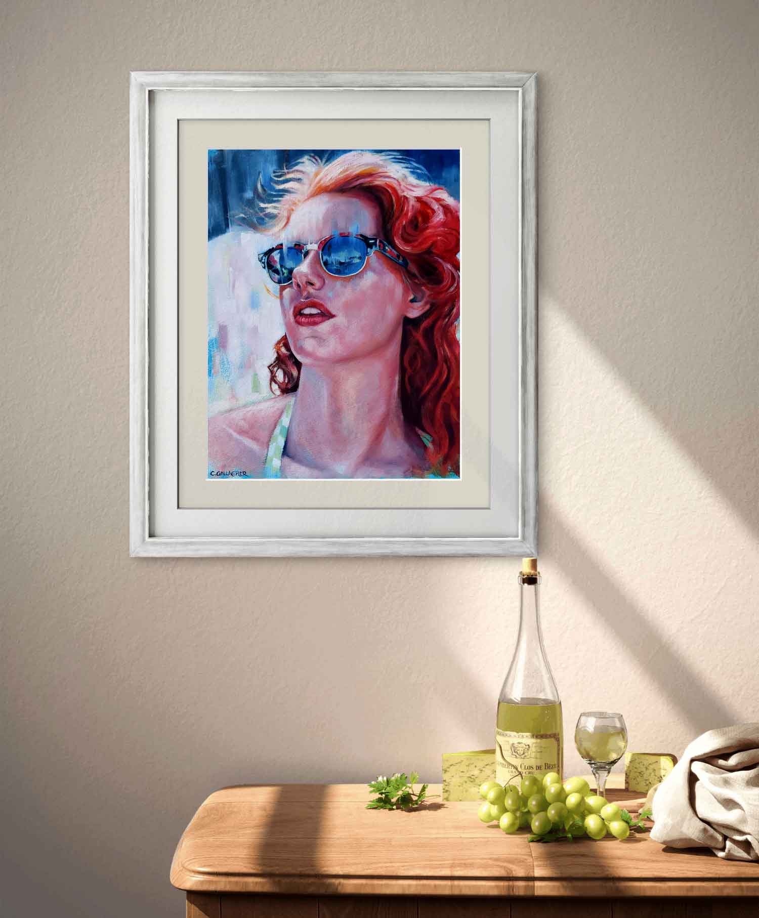 Bright Future in Red - Flame Haired Beauty Art Print