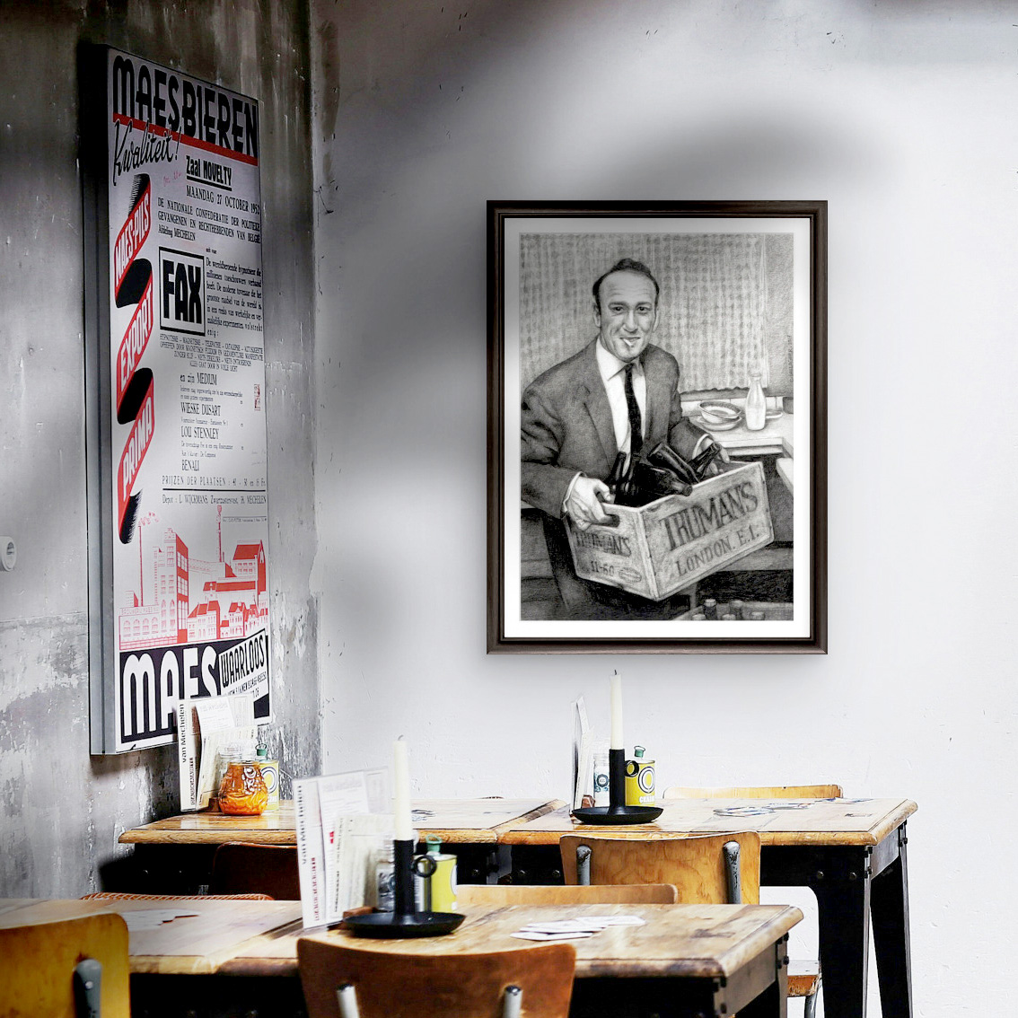 'The Party Animal' - Vintage 1960s Inspired London Pub Bar Art Print