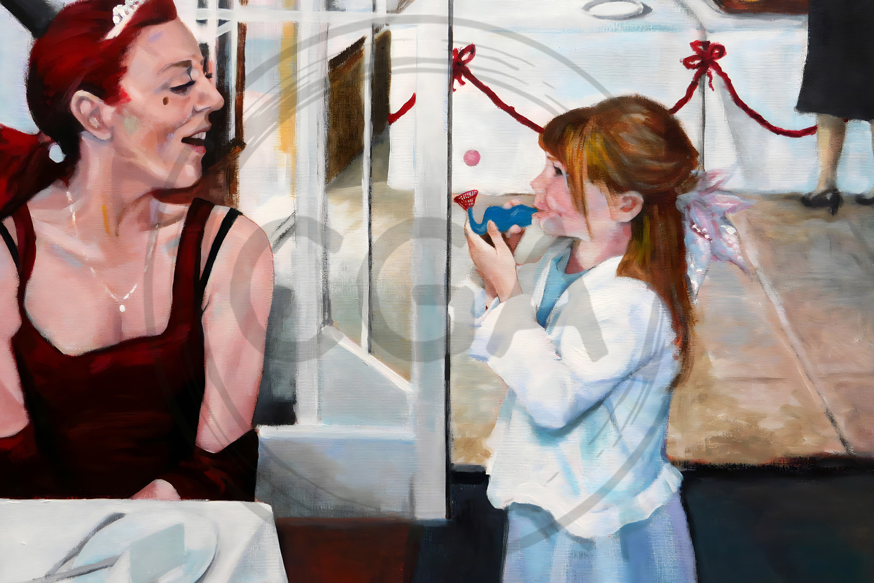 Entertainting the Bridesmaid - Heartwarming Wedding Celebration Art Print