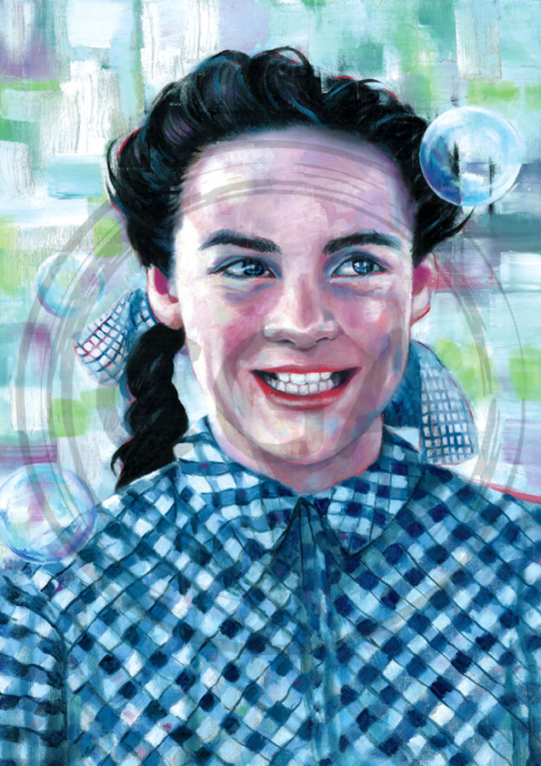 Sundae Girl - Uplifting Smiling Girl Portrait Art Print