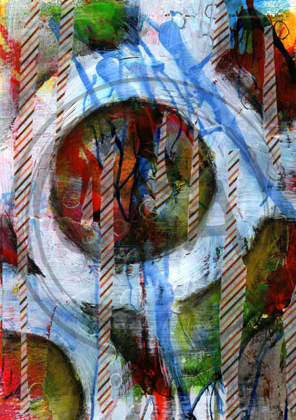 'Indigenous Vibe #1' - Abstract Dynamic Circles Art Print