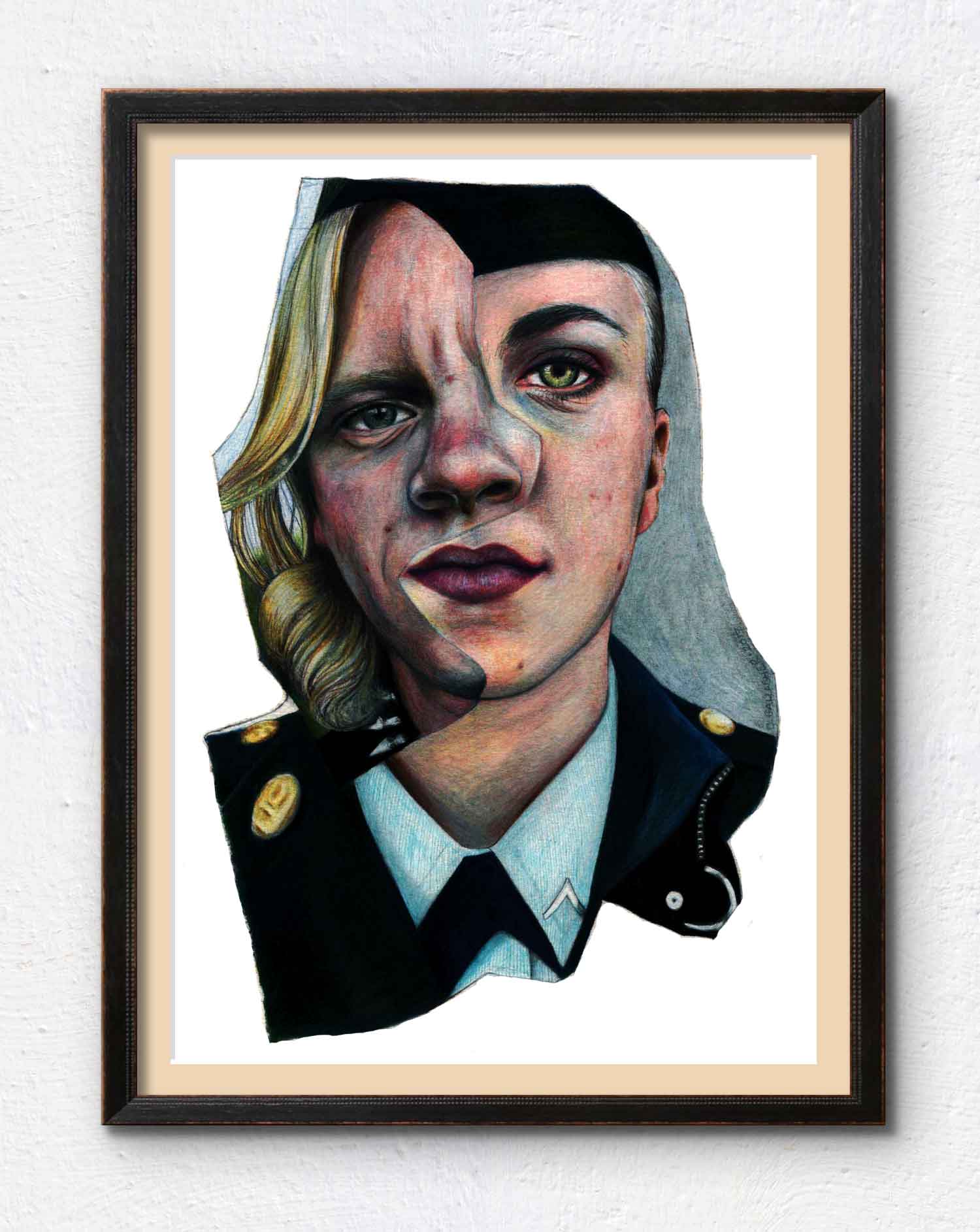 Common Denominator #2 - Striking Duality Portrait Art Print