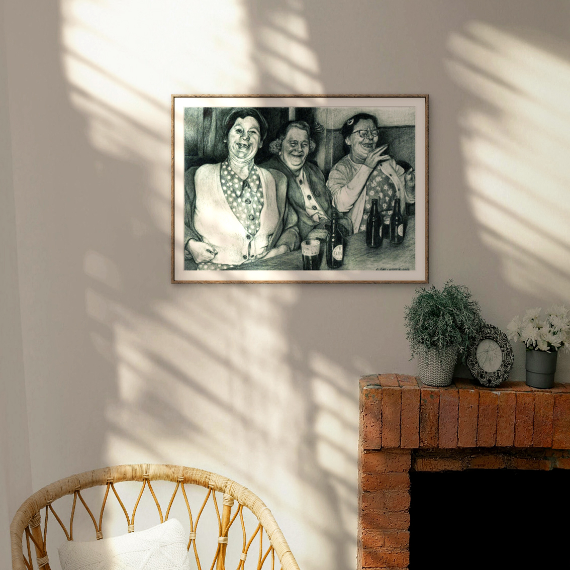 Ladies' Night - Exuberant Laughter 1960s Inspired Pub Bar Art Print