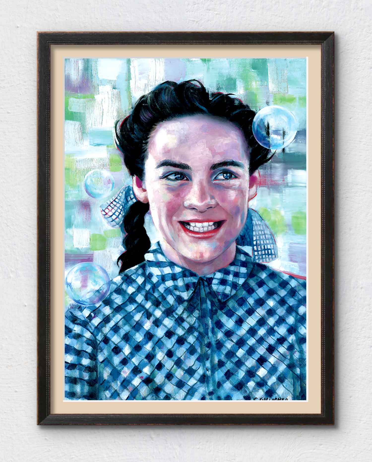 Sundae Girl - Uplifting Smiling Girl Portrait Art Print