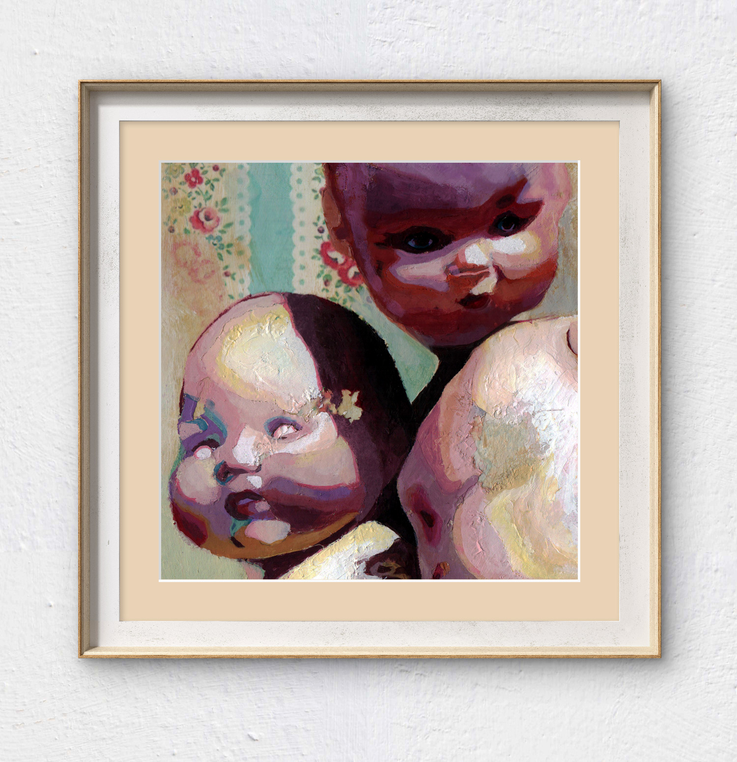 'Arrested Development' (detail) - Striking Distressed Doll Art Print