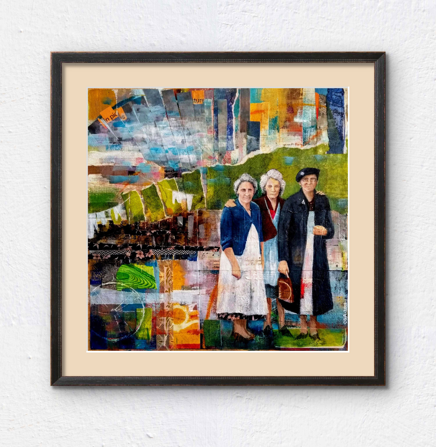 Mothers' United - Nostalgic Female Friendship Mixed Media Art Print