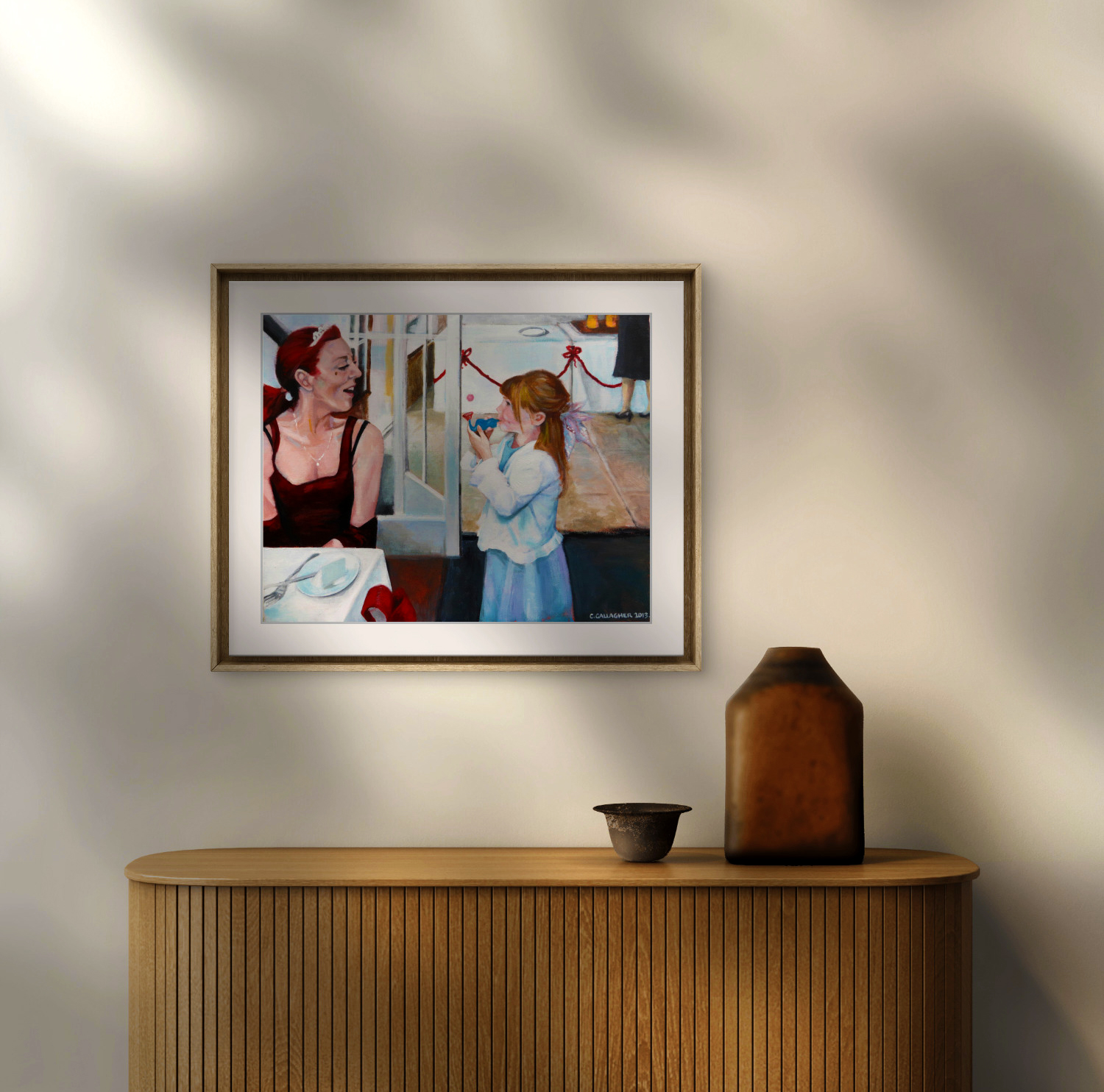 Entertainting the Bridesmaid - Heartwarming Wedding Celebration Art Print