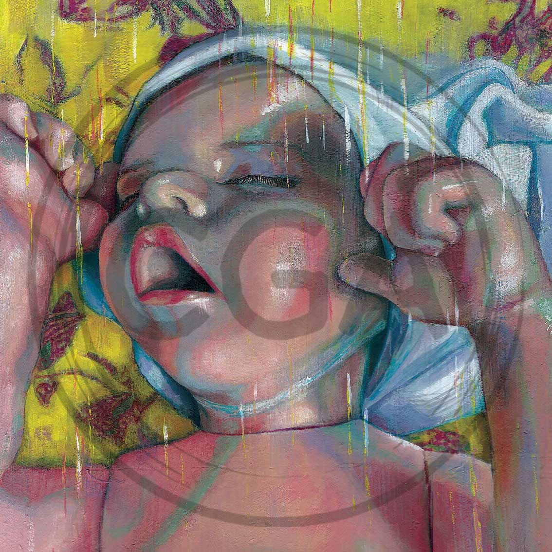 'Splinter' (detail) - Beautiful Sleeping Reborn Doll detail Art Print