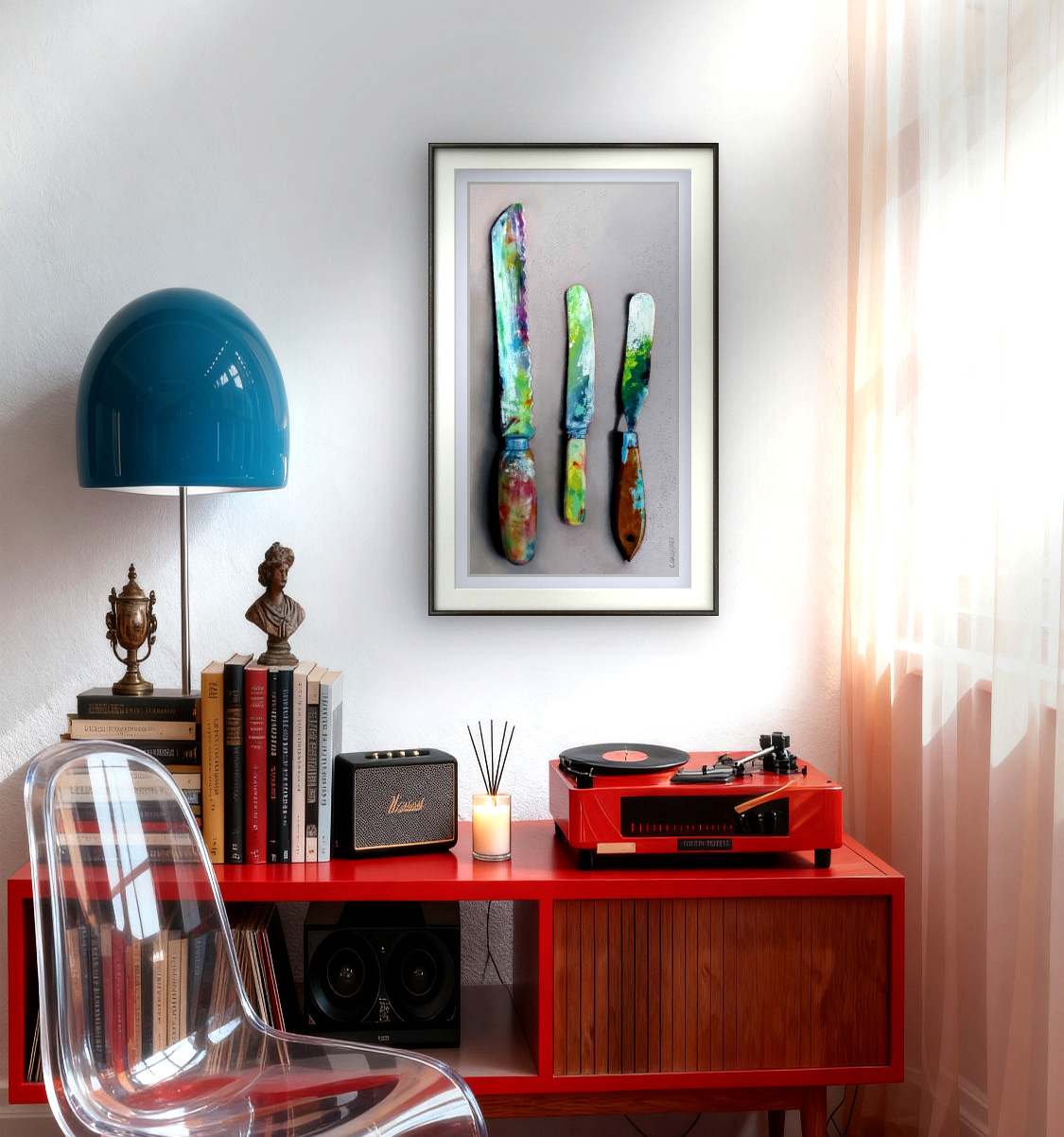 'The Three Amigos' - Artist's Painting Knives Art Print