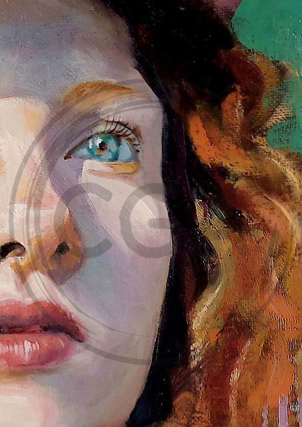 'Jolene' - Striking Red Haired Beauty Art Print