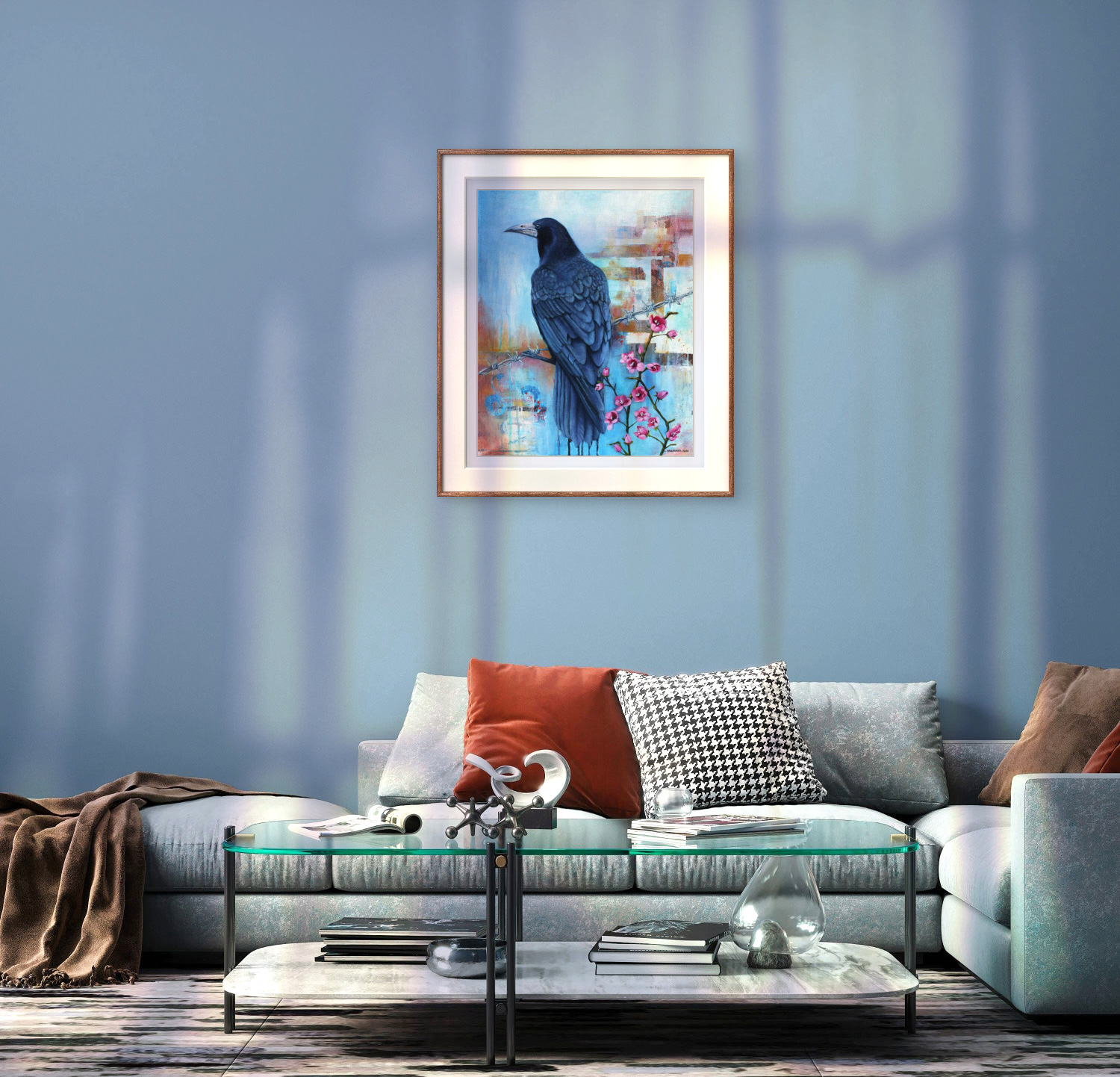 'The Messenger' - Enchanting Urban Inspired Raven Art Print