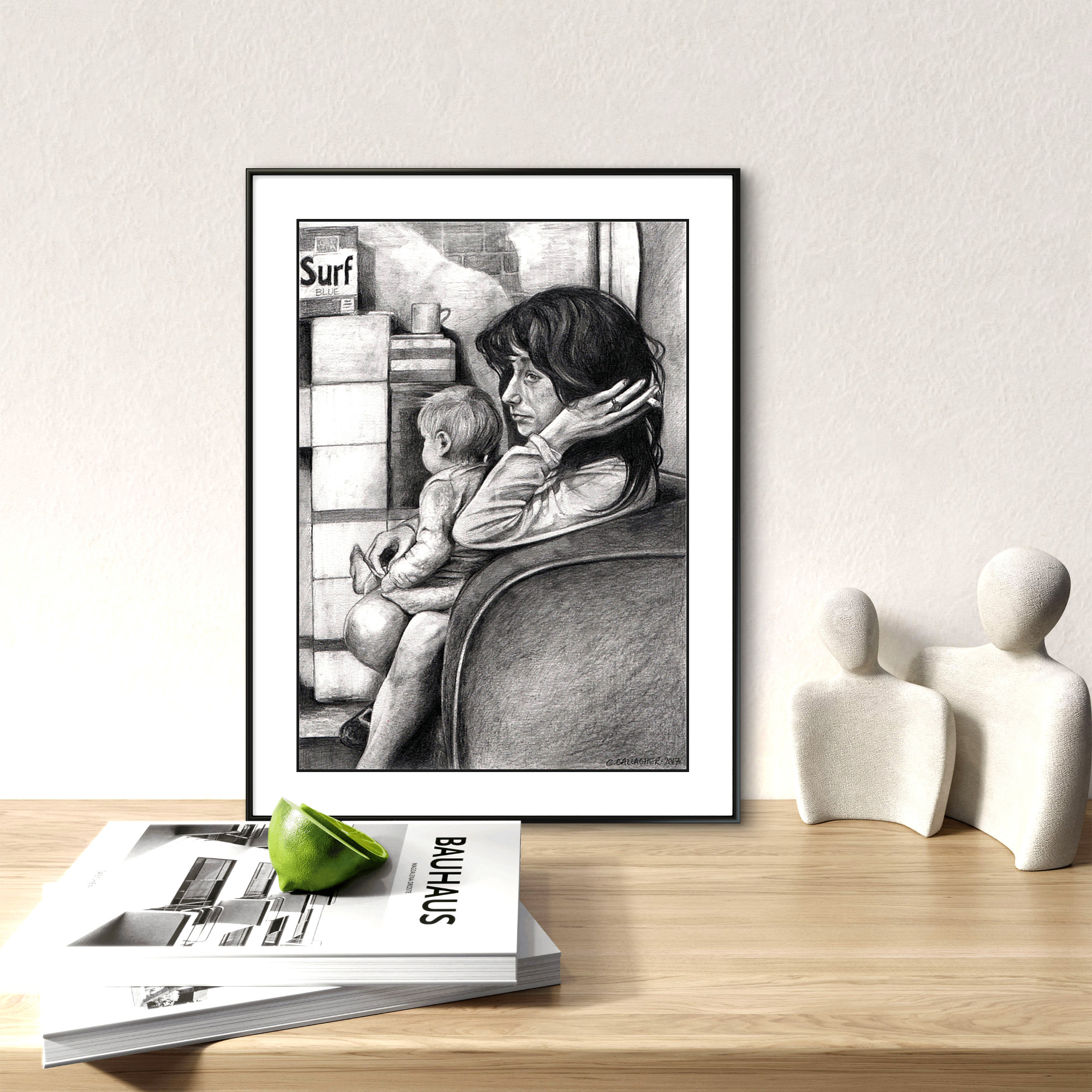 'Everydays a Wash Day' - Emotional 1960s Inspired Mother and Child Art Print