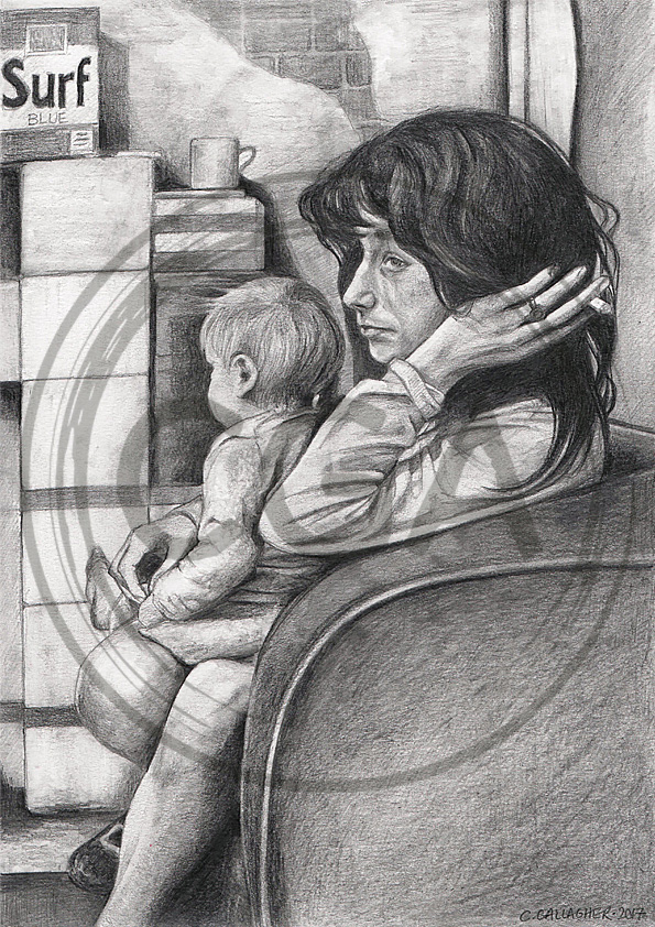 'Everydays a Wash Day' - Emotional 1960s Inspired Mother and Child Art Print
