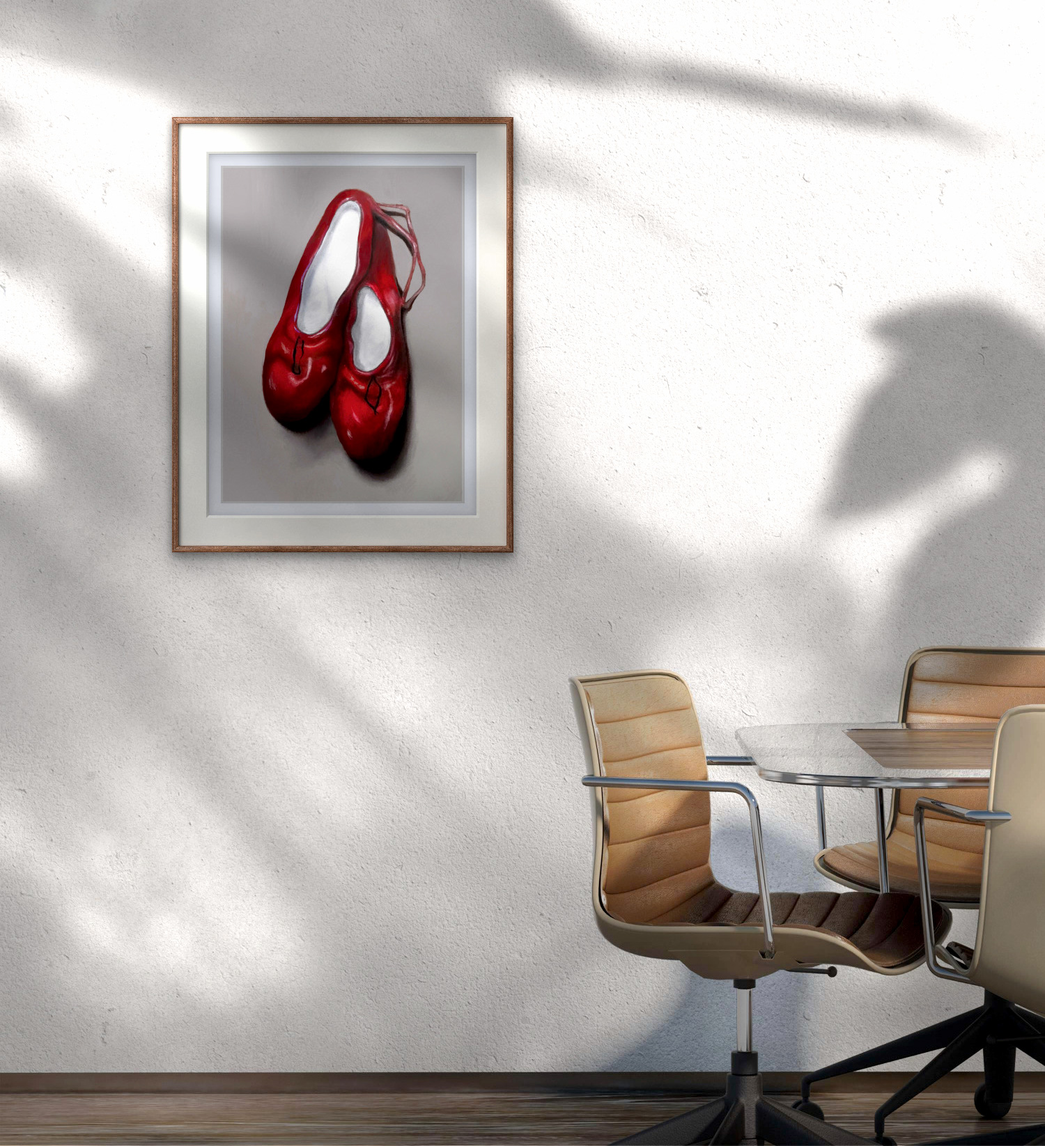 'The Red Shoes' - Elegant & Classic Red Ballet Dancing Shoes Art Print