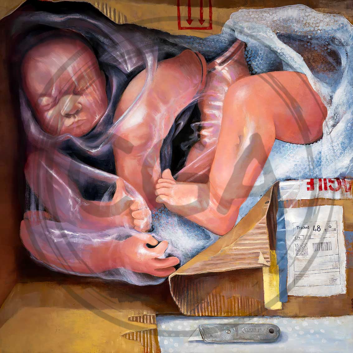 'The Special Delivery' - Unique Reborn Doll Art Print
