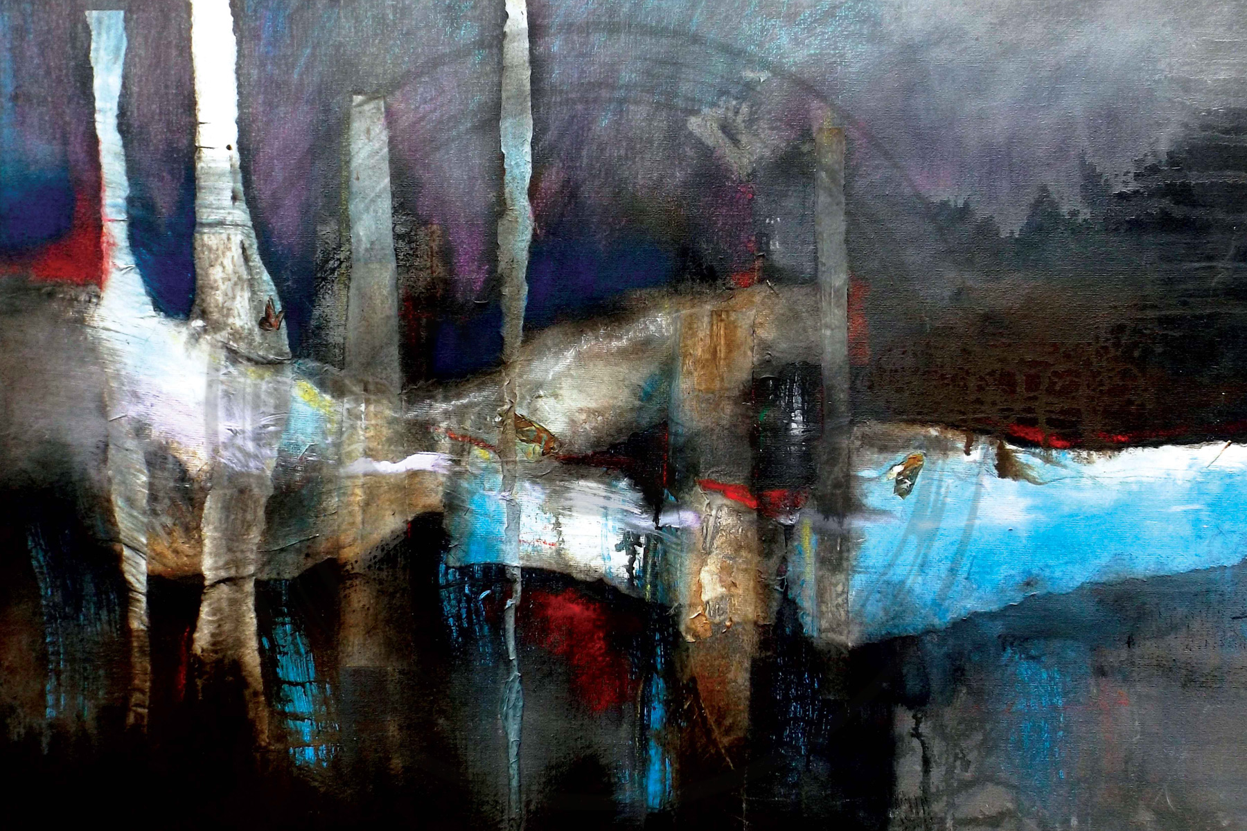 'Smokestack' - Abstract Urban Landscape Art Print