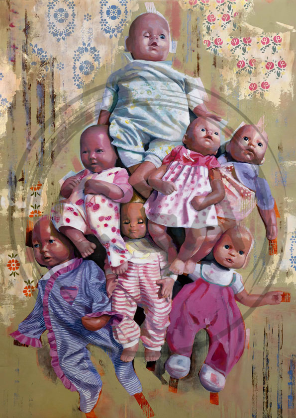 Playthings - Vintage Baby Dolls Art Print