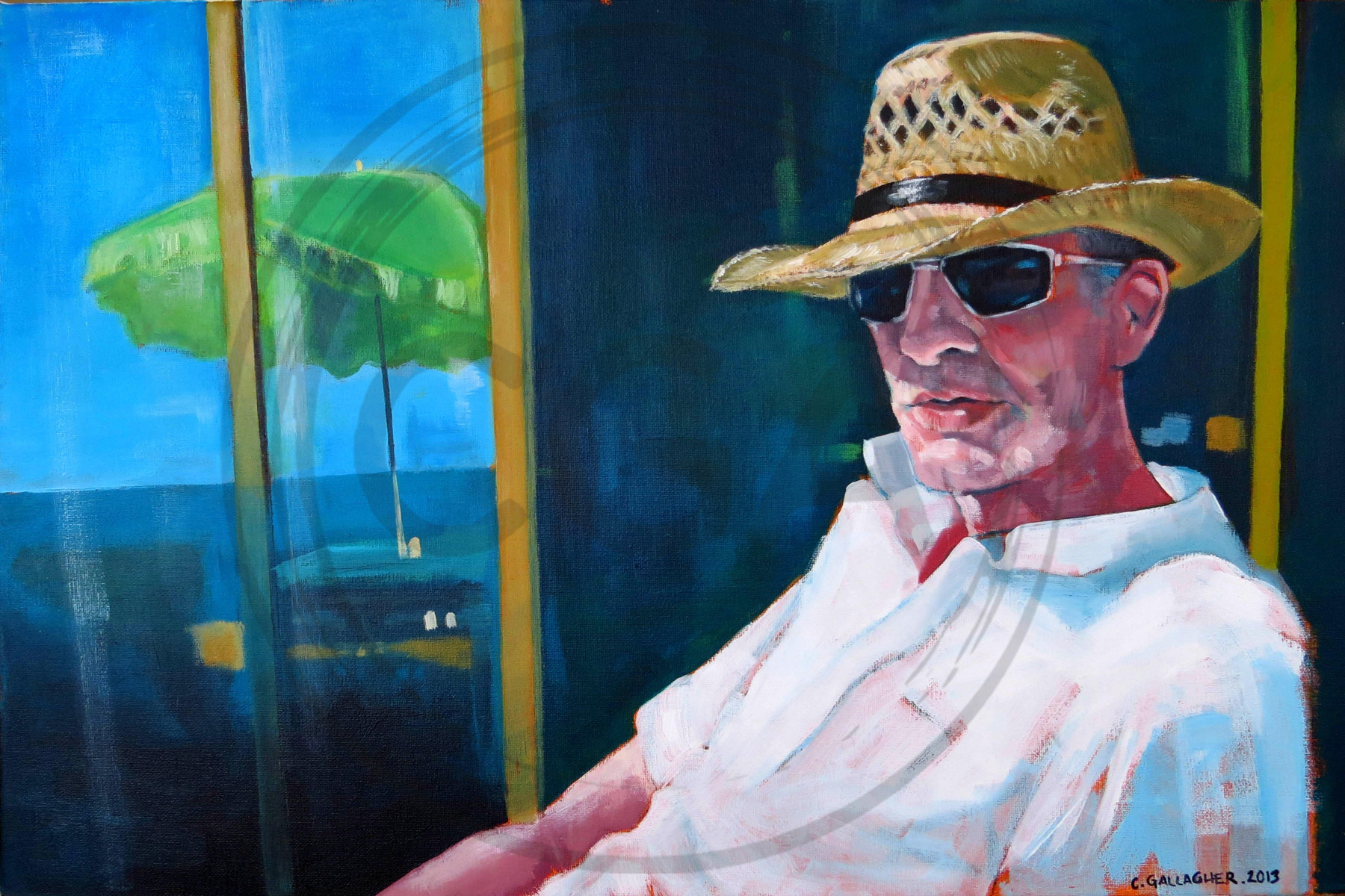 An Englishman Abroad - Relaxed Holidaymaker Art Print