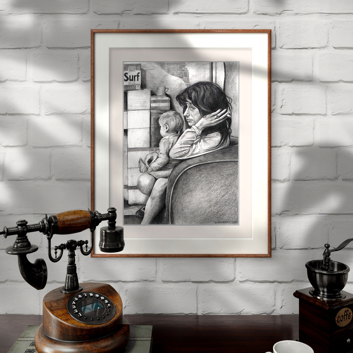 'Everydays a Wash Day' - Emotional 1960s Inspired Mother and Child Art Print