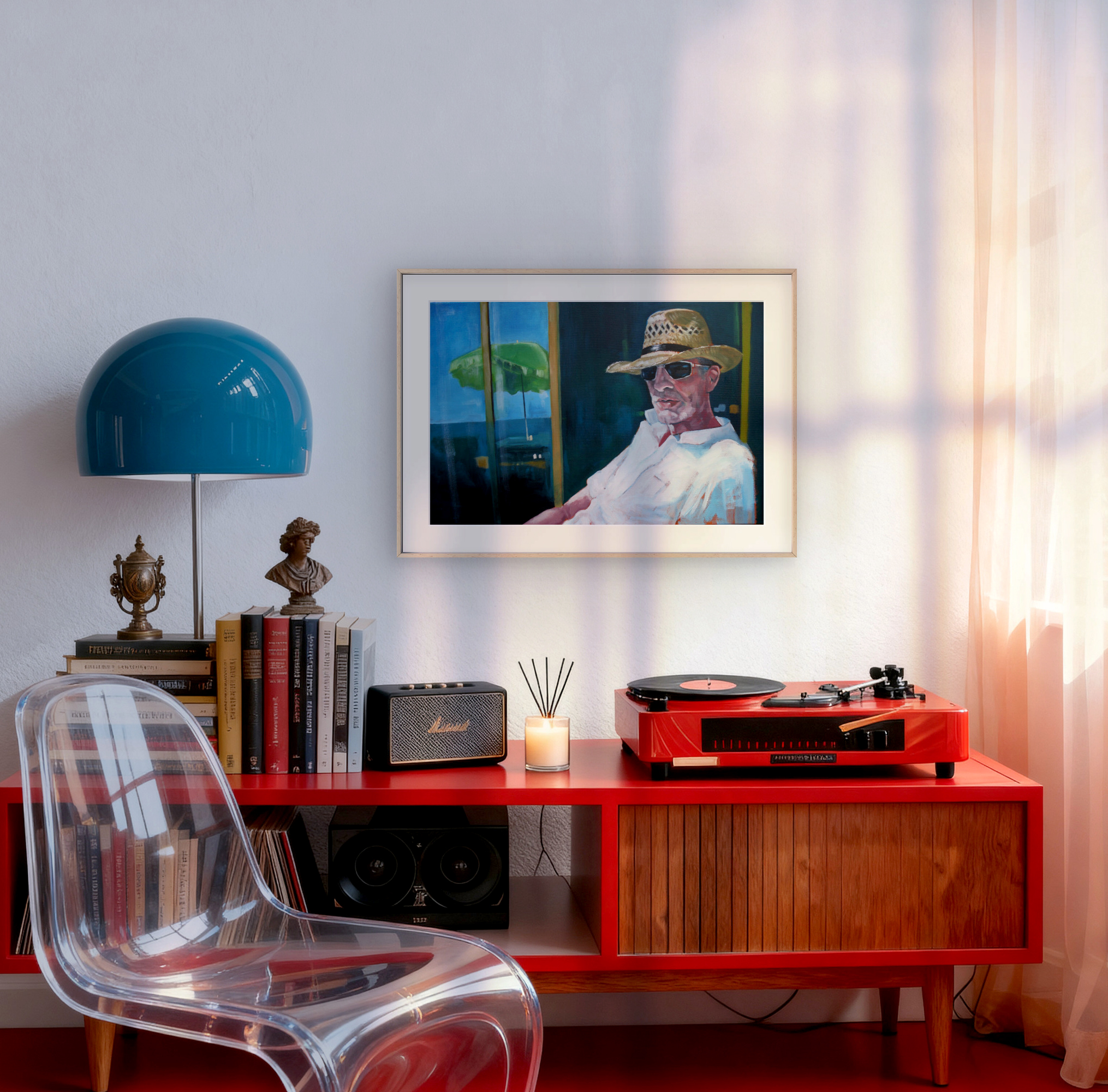 An Englishman Abroad - Relaxed Holidaymaker Art Print