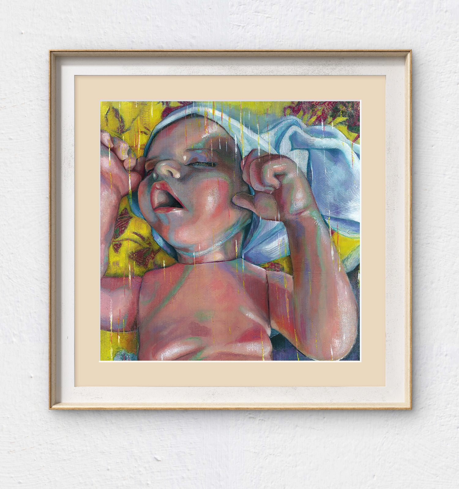 'Splinter' (detail) - Beautiful Sleeping Reborn Doll detail Art Print