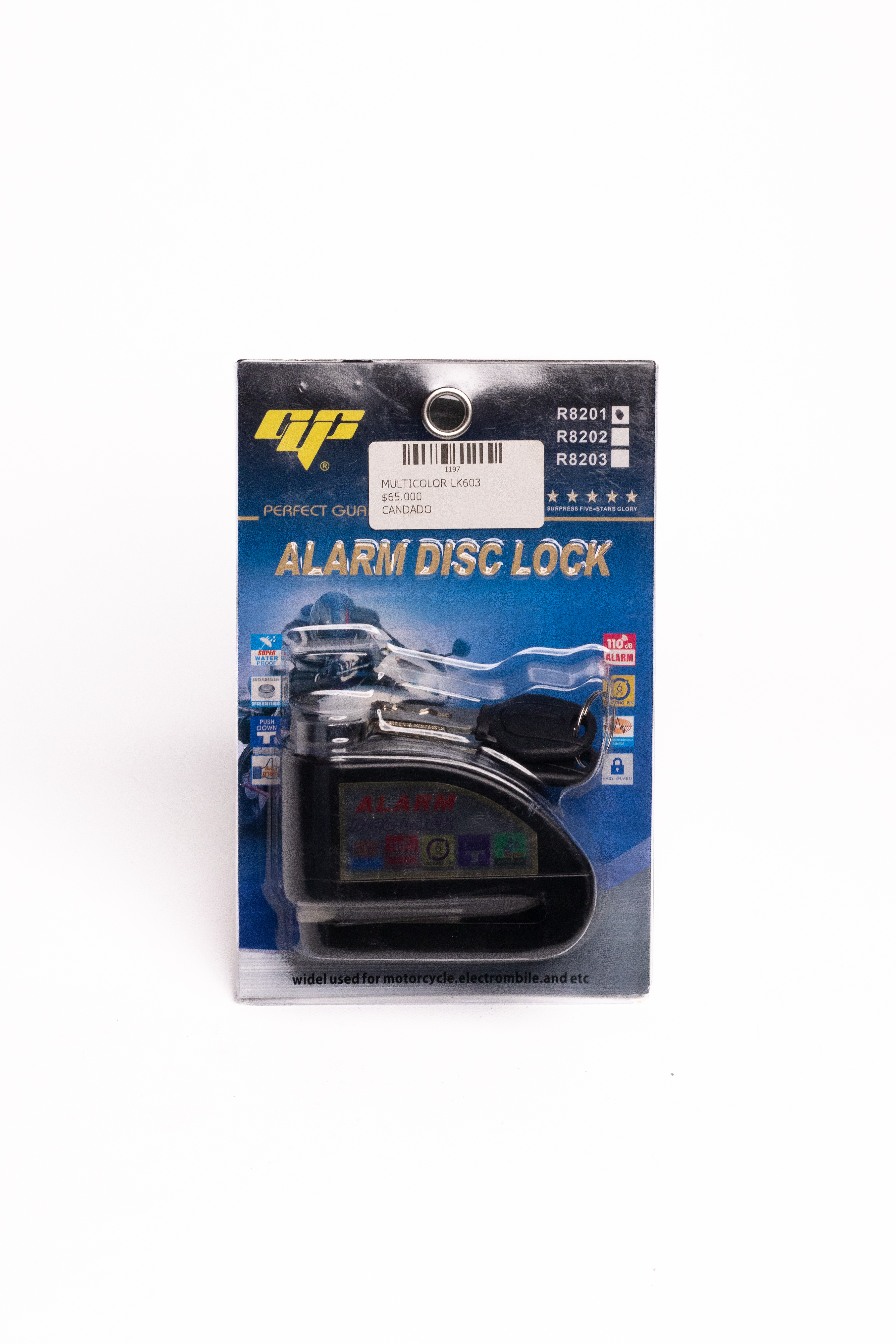 CANDADO SENCILLO CON ALARMA