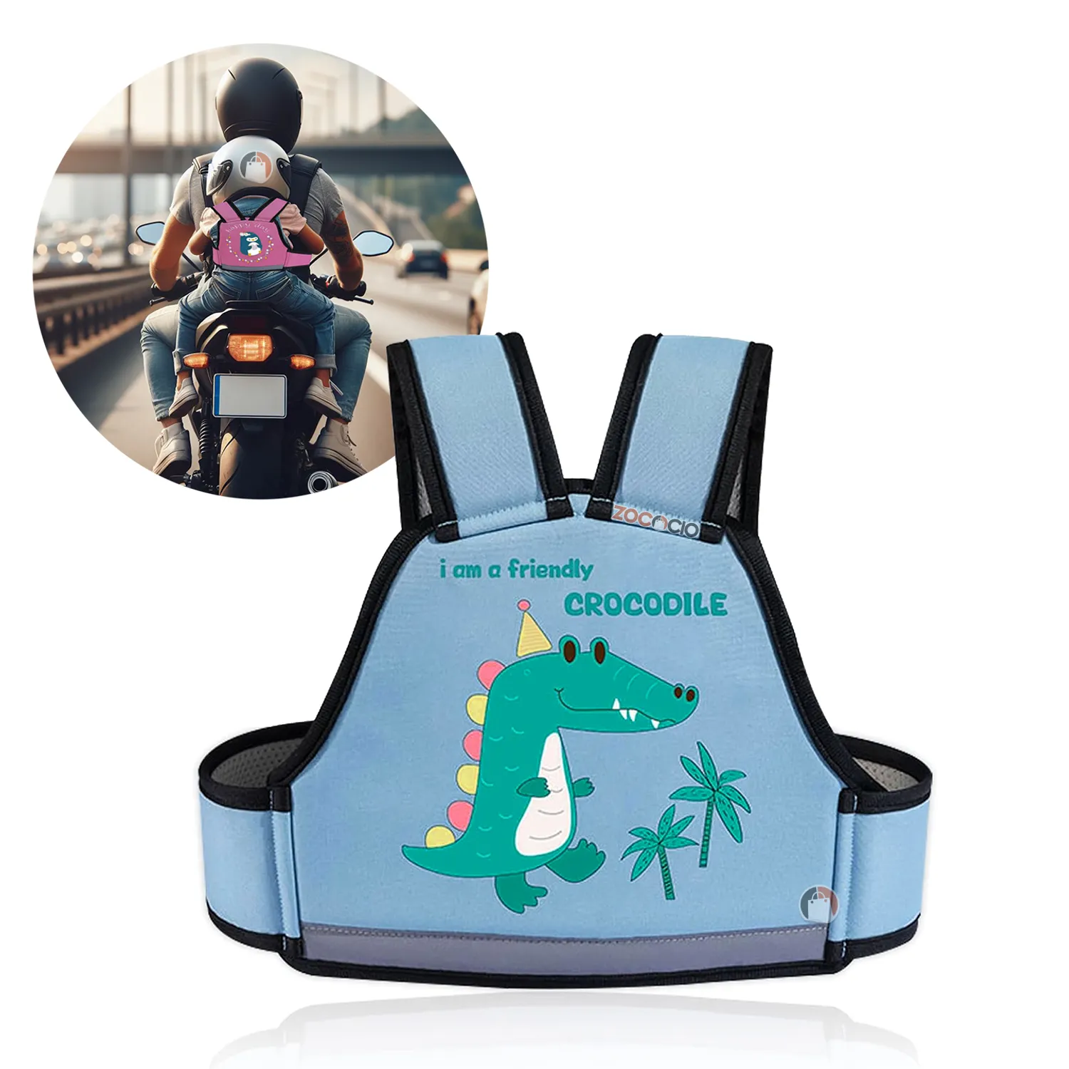 CARGADOR DE NIÑO COCODRILO