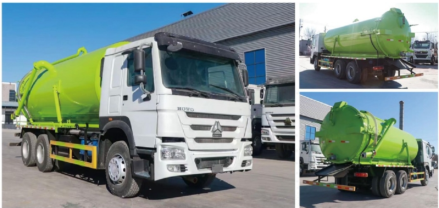 豪沃6x4真空吸污车 HOWO 6x4 Vacuum Suction Truck