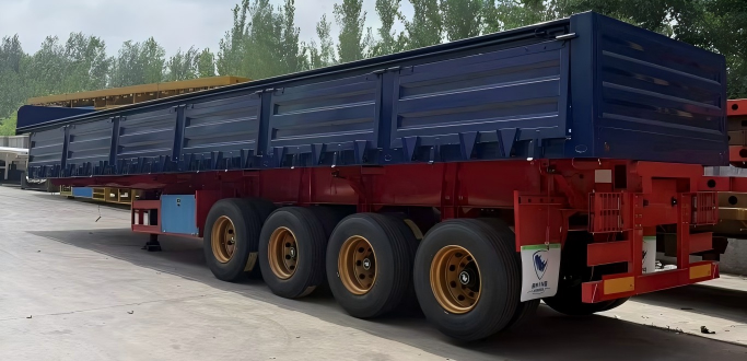 栏板式半挂 Flatbed semi-trailer
